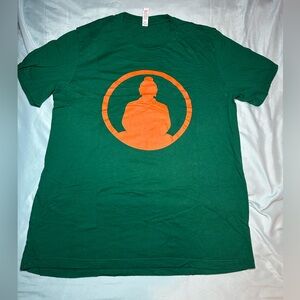 Bella Canvas Forest Green Tee with Orange Design